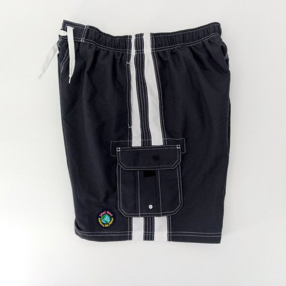 Island Planet Black Swim Trunks - Picture 2 of 11